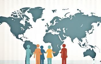Visual representing global communication